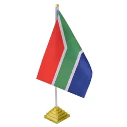 SA Flag & Stand Back